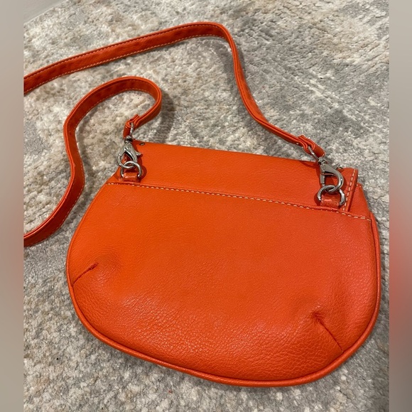 Grace Adele Orange Crossbody Shoulder Purse Handbag Bag Studded Card Slots - Picture 8 of 12